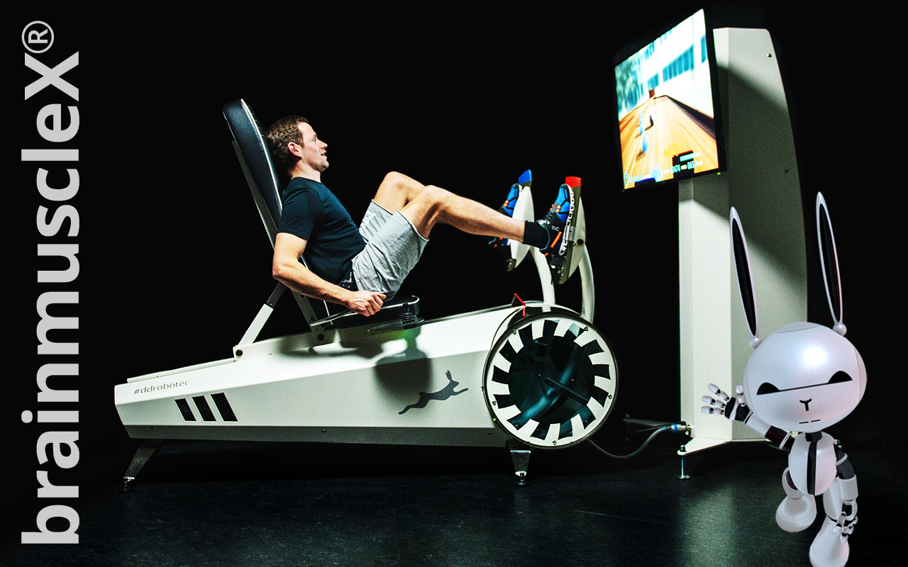 athlete on a robotic personal trainer